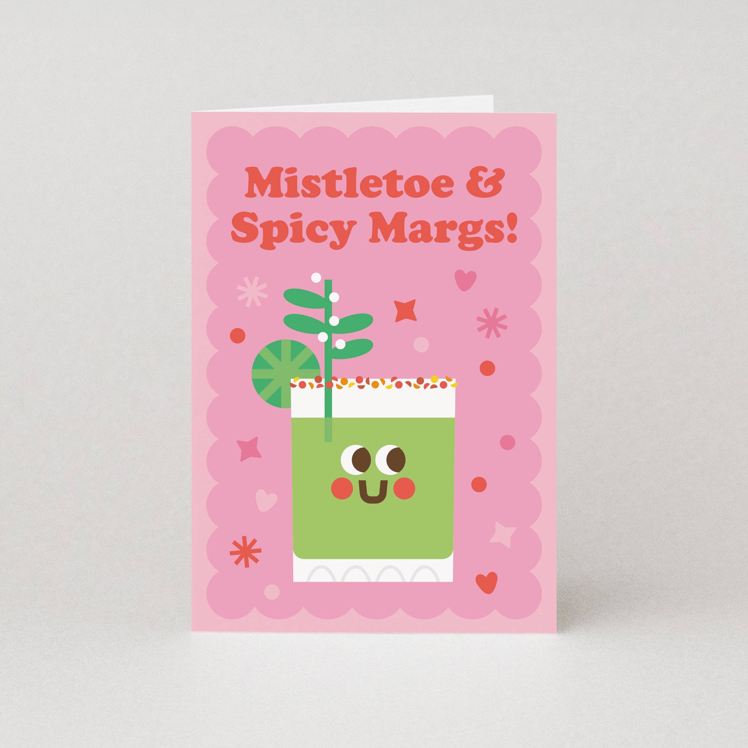 Studio Boketto - Wholesale Kerstkaartje - Maretak & Pittige Margs | Feestdagenkaart | Kerstkaart