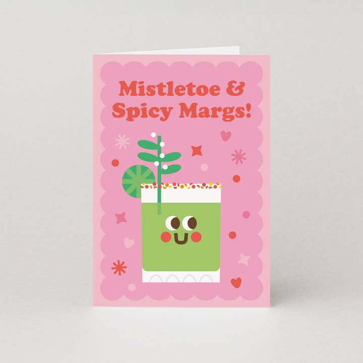 Studio Boketto - Wholesale Christmas Card - Mistletoe & Spicy Margs - Christmas Card0
