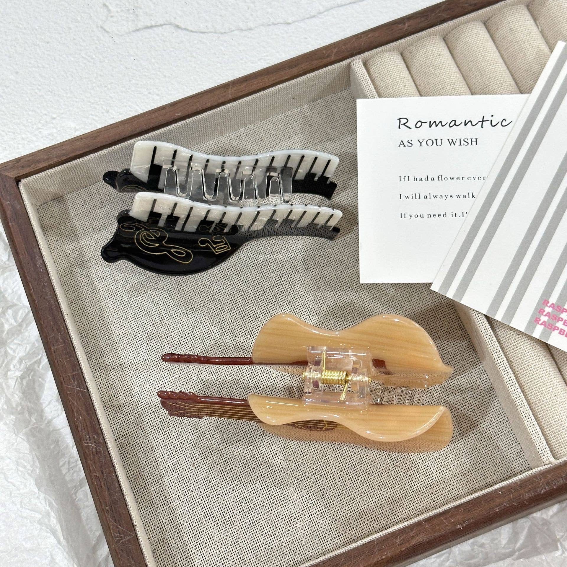 SoapElenGlen - Wholesale Hair Clip - Women's - Simulation Musical Notes Guitar Piano Hiar Claw Clip3