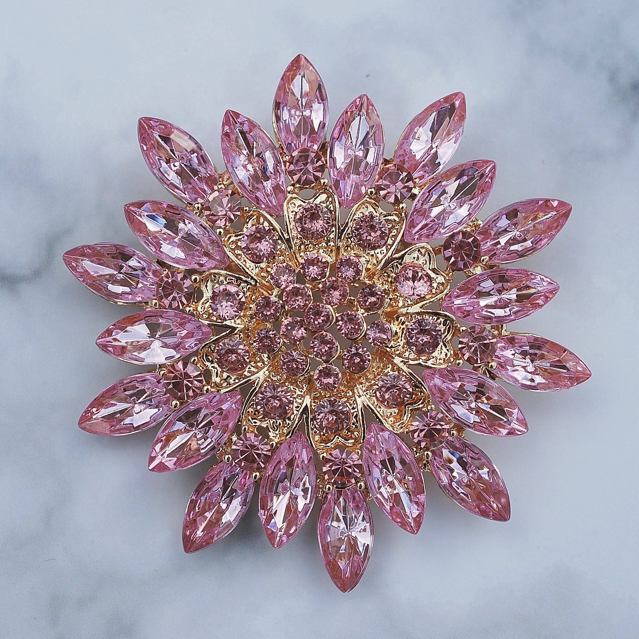 QueenMee Accessories - Wholesale Brooch - Vintage Brooch Large with Crystal6