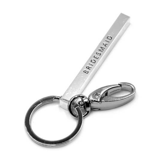 FR4407 BRIDESMAID_Inspired Message Brass Bar KeyChain for wholesale by 0011 PREMIERE