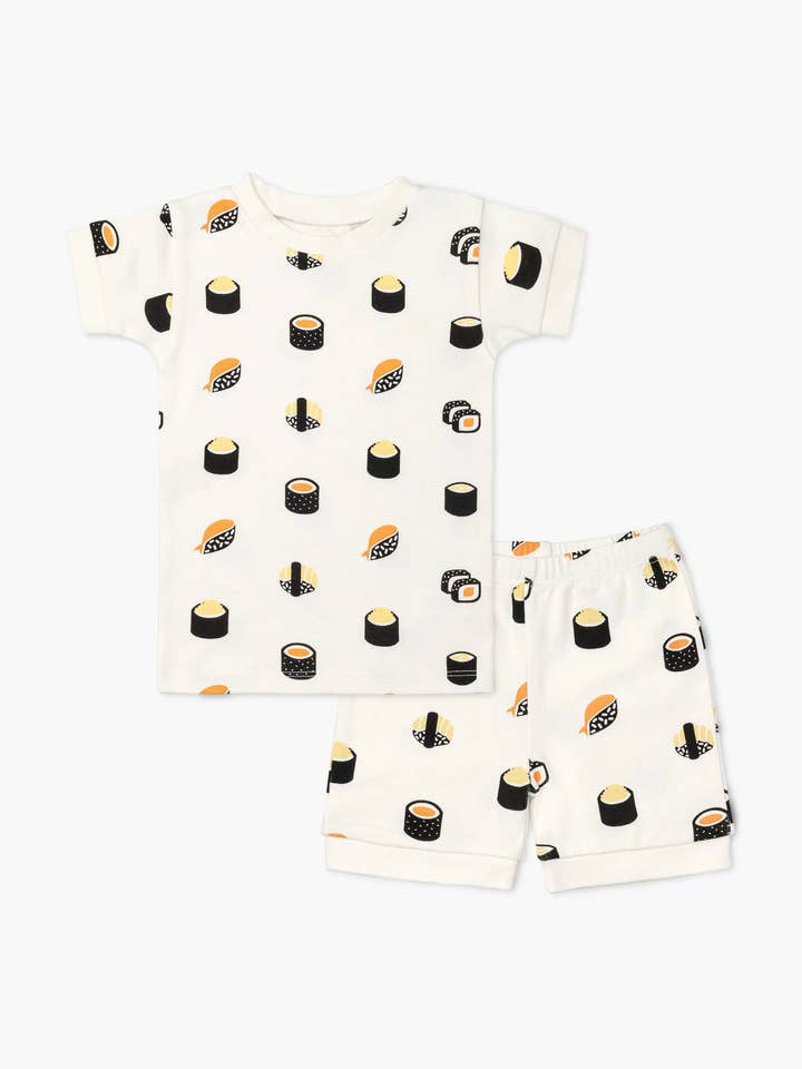 Conjunto de Pijama Corto de Dos Piezas_Rollos de Sushi para venta al por mayor de Monica + Andy