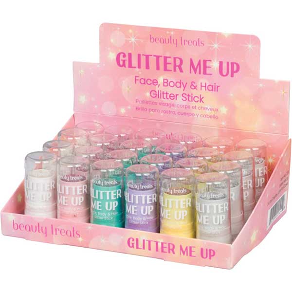 Majestic Wholesale - Wholesale Body Glitter/Shimmer - BEAUTY TREATS GLITTER ME UP FACE BODY HAIR STICK (24PCS)