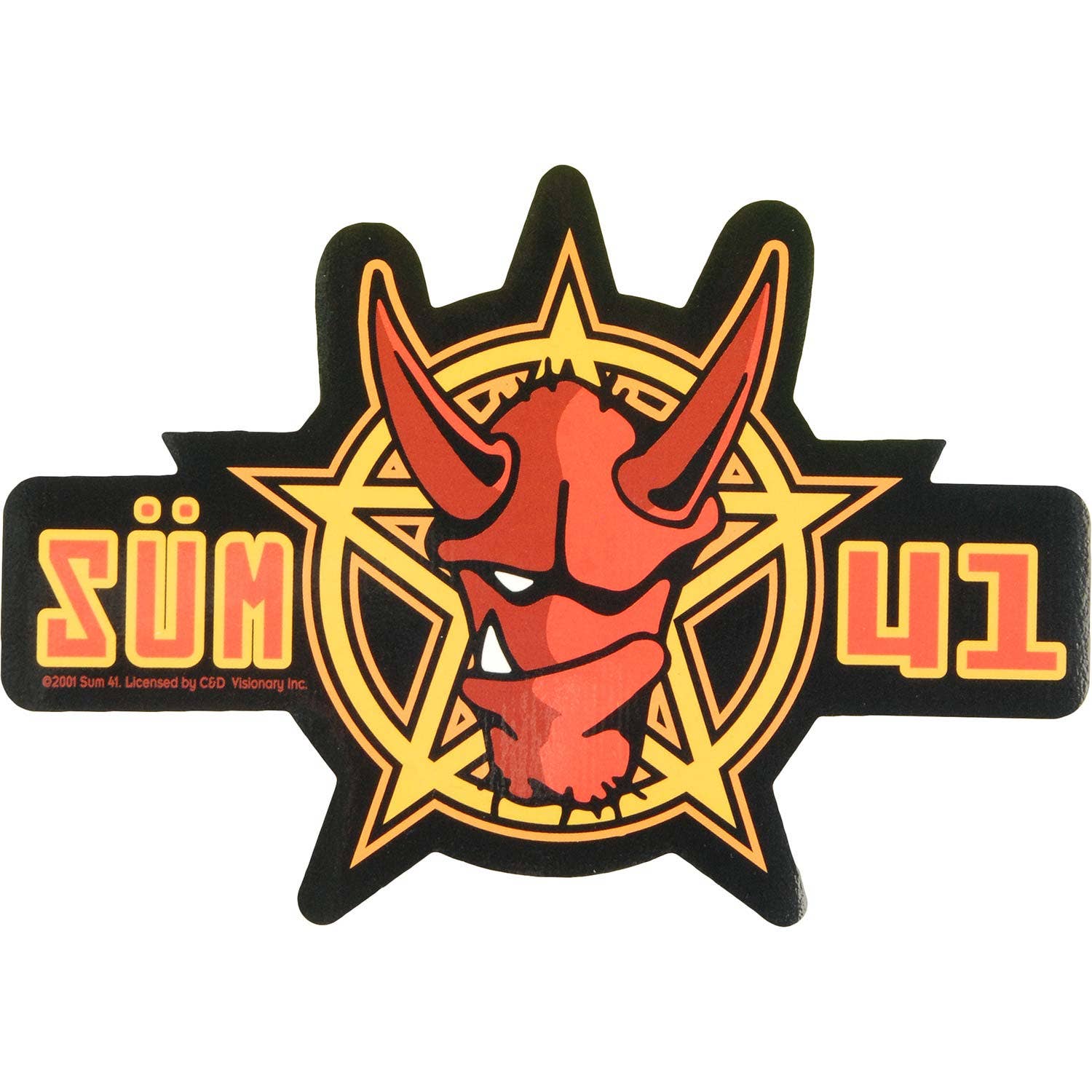 Rockabilia - Wholesale Sticker - Sum 41 "Devil Head In Pentagram (5.5"" x 4"") Sticker"0