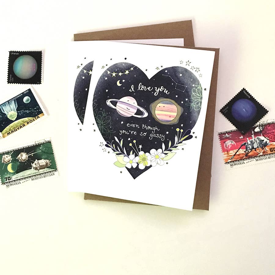 Cynla - Wholesale Love Card - Gassy Planet Card - love greeting card, valentines day card3