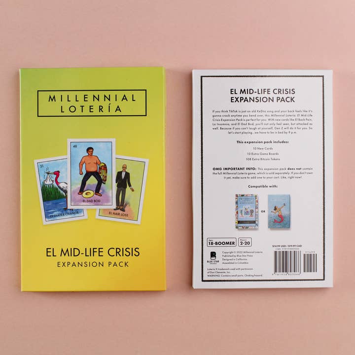 Blue Star Fun - Wholesale Card Game - Millennial Loteria Board Game: El Midlife Crisis Expansion