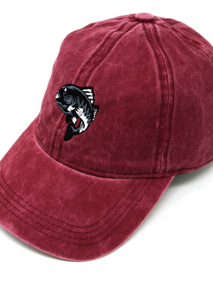 Fishing Cap Washed twill 6 panel buckle adjustable Embroider for wholesale by SERENITA