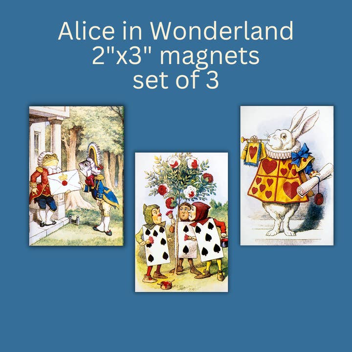 Alice im Wunderland Gruppe 3 - Magnete für den Großhandel von Wallflower Market