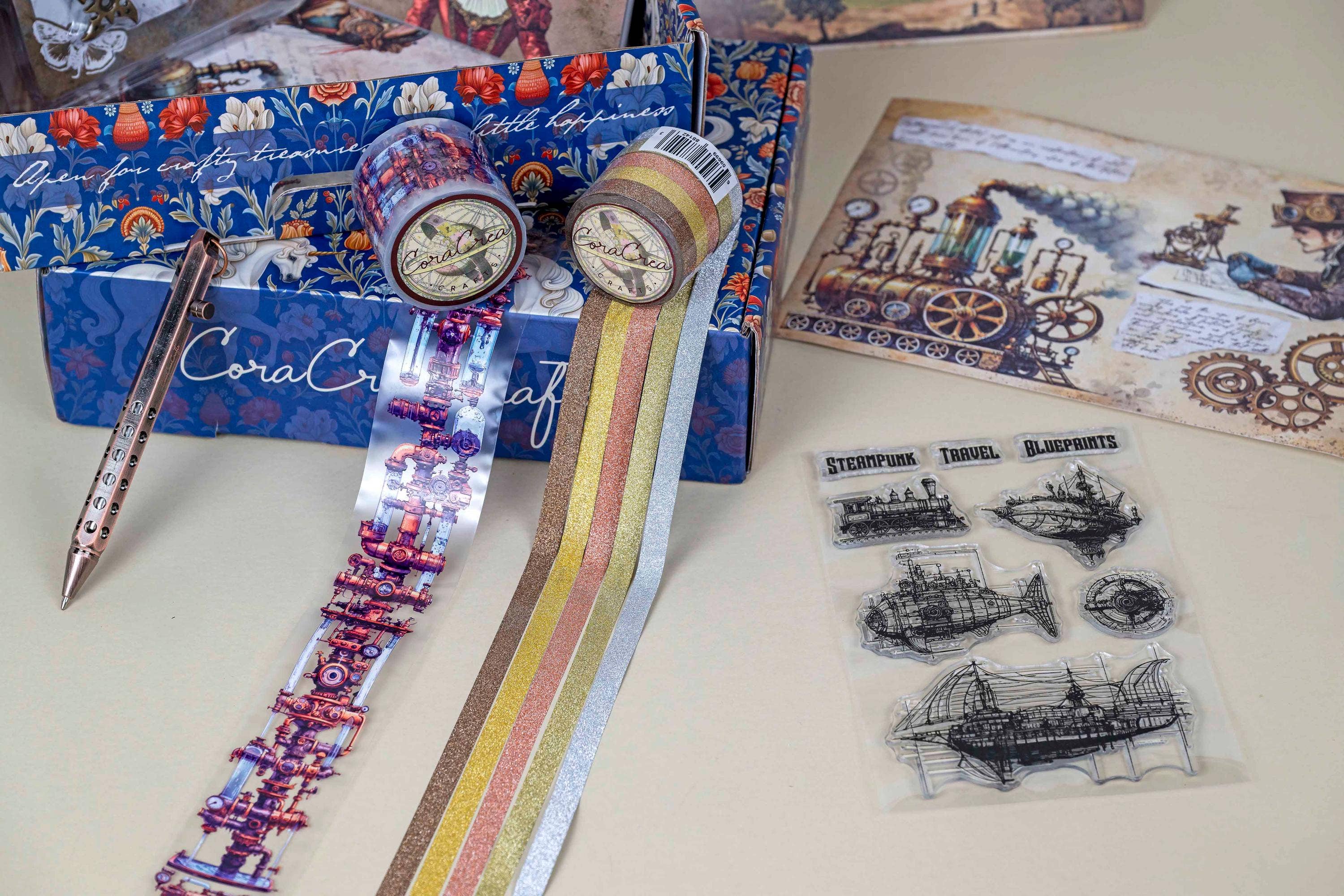 CoraCreaCrafts - Wholesale Scrapbooking Kit - Steampunk Box5