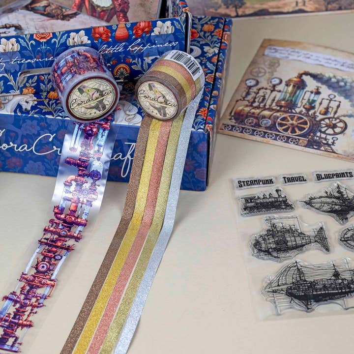 CoraCreaCrafts - Wholesale Scrapbooking Kit - Steampunk Box5