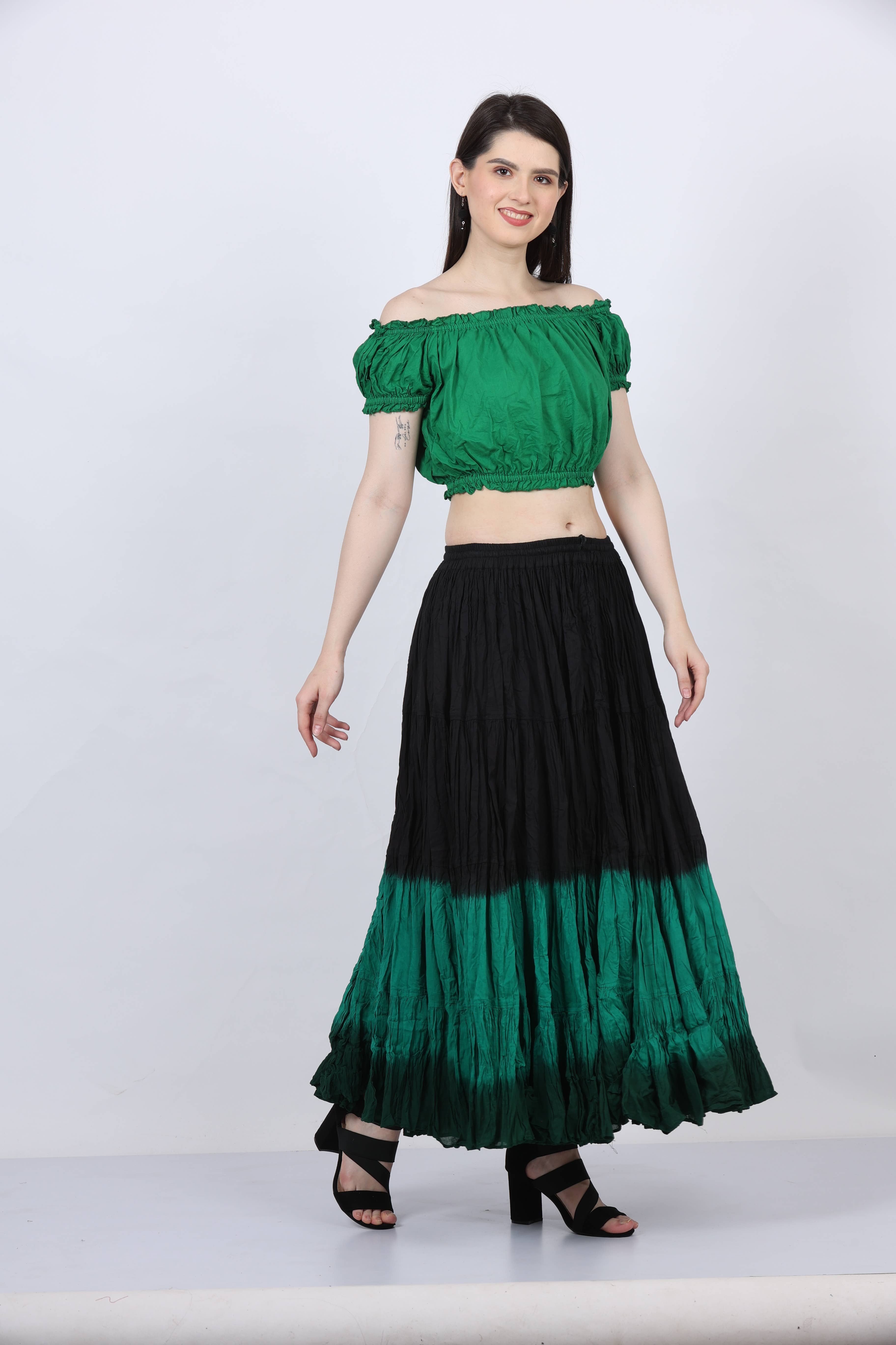 Wevez - Vente Jupe – femme - Jupe Renaissance en coton de 25 mètres de style American Tribal Style7