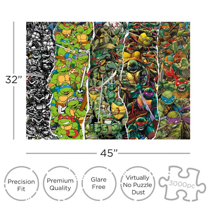 AQUARIUS, GAMAGO, ICUP, & ROCK SAWS by NMR Brands - Wholesale Puzzle - Adult - TMNT 3000 Piece Jigsaw Puzzle