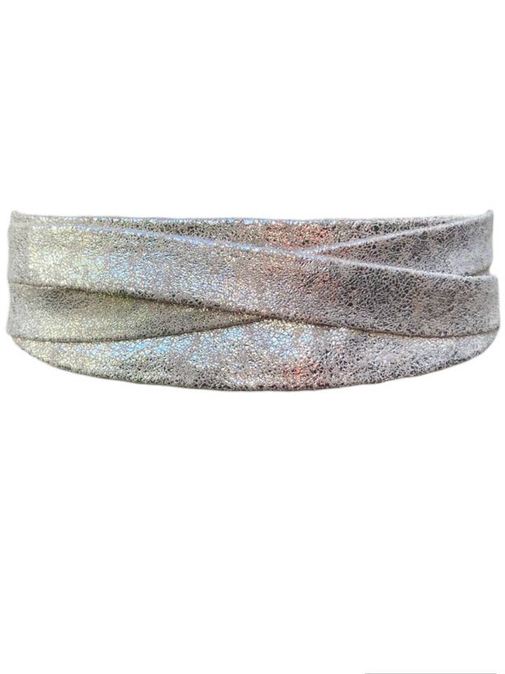 Cinturón Envolvente – Platino | Acabado de Impacto | Ajustable OS para venta al por mayor de ADA Collection Belts