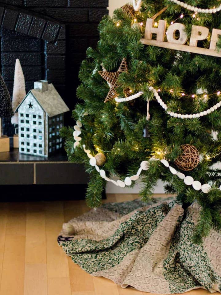 Recycled Kantha Christmas Tree Skirt - Assorted for wholesale by Homesoul