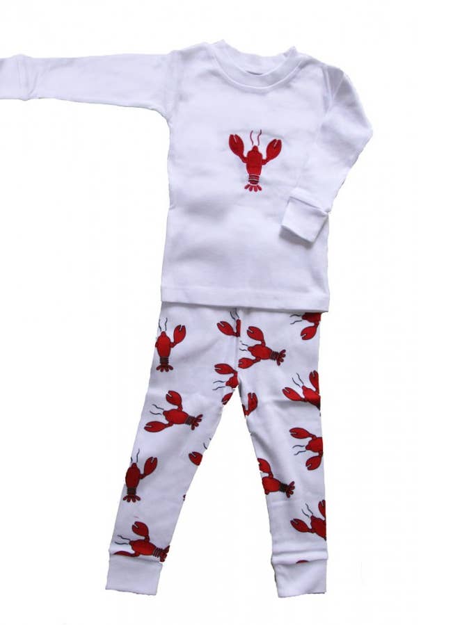 Pijama orgánico con aplicación de langosta para venta al por mayor de New Jammies