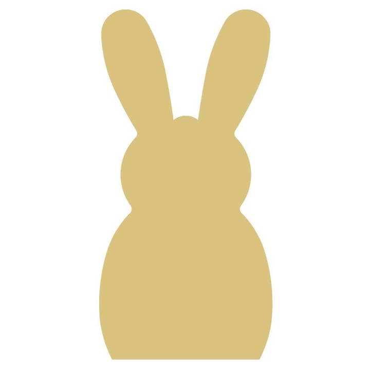 Rabbit Unfinished Wood Cutout Style 3 for wholesale by Diverse Woodworking