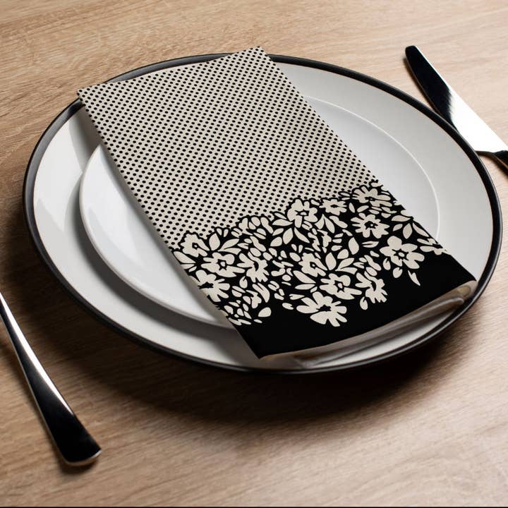 Polka Dot Floral - Printed Guest Towel for wholesale by Altoonastore