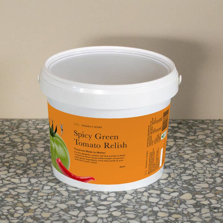 Women's Work - Wholesale Relish - Spicy Green Tomato Relish Food Service Tub - 2kg1