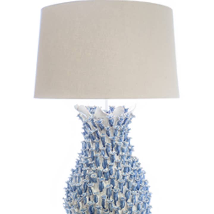 Lampada in ceramica originale Blue Barnacle L466M per la vendita all'ingrosso da parte di Continental Home