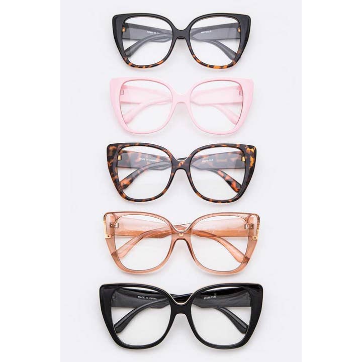 LA Jewelry Plaza - Wholesale Eyeglasses - Women's - Cat Eye Clear Lens Optical Glasses Set