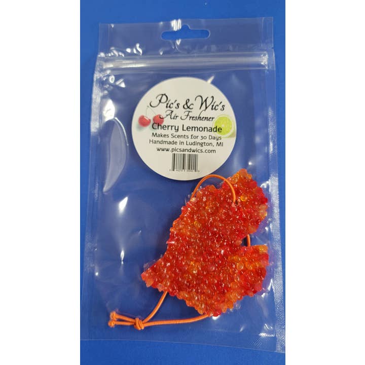 Pic's & Wic's LLC - Wholesale Car Freshener - Unisex - Cherry Lemonade - Michigan Mitten Air Freshener