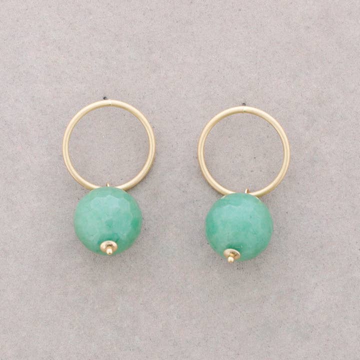 Sonata – wholesale Hoop earrings – Stone Hanging Hoop Earrings4