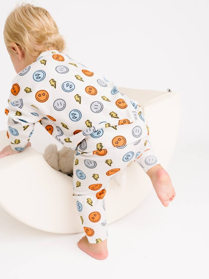 Little One Shop - Wholesale Top & Pant Set - Baby - Electric Smiley Crewneck Set7