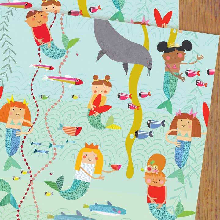 WP130 Mermaid Wrapping Paper for wholesale by Kali Stileman Publishing