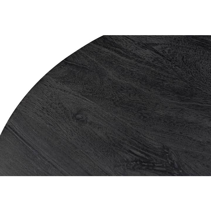 Timbergirl - Wholesale Coffee Table - Black Mango Wood Coffee Table With Gold Drum Base