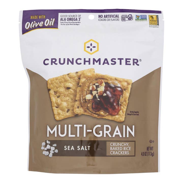 Crunchmaster - Multigrn Cracker Sea Salt - Case Of 12 - 4 Oz for wholesale by Everyday Supply Co