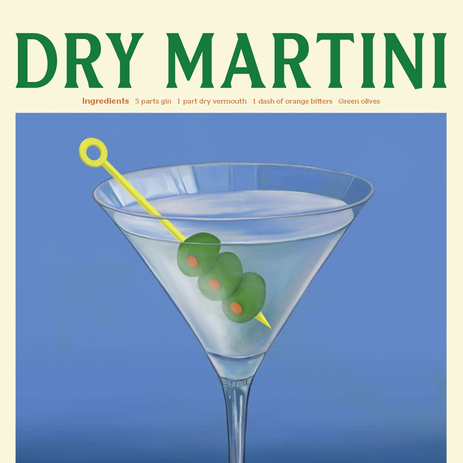Evermade – wholesale Everyday greeting card – Dry Martini Greetings Card1