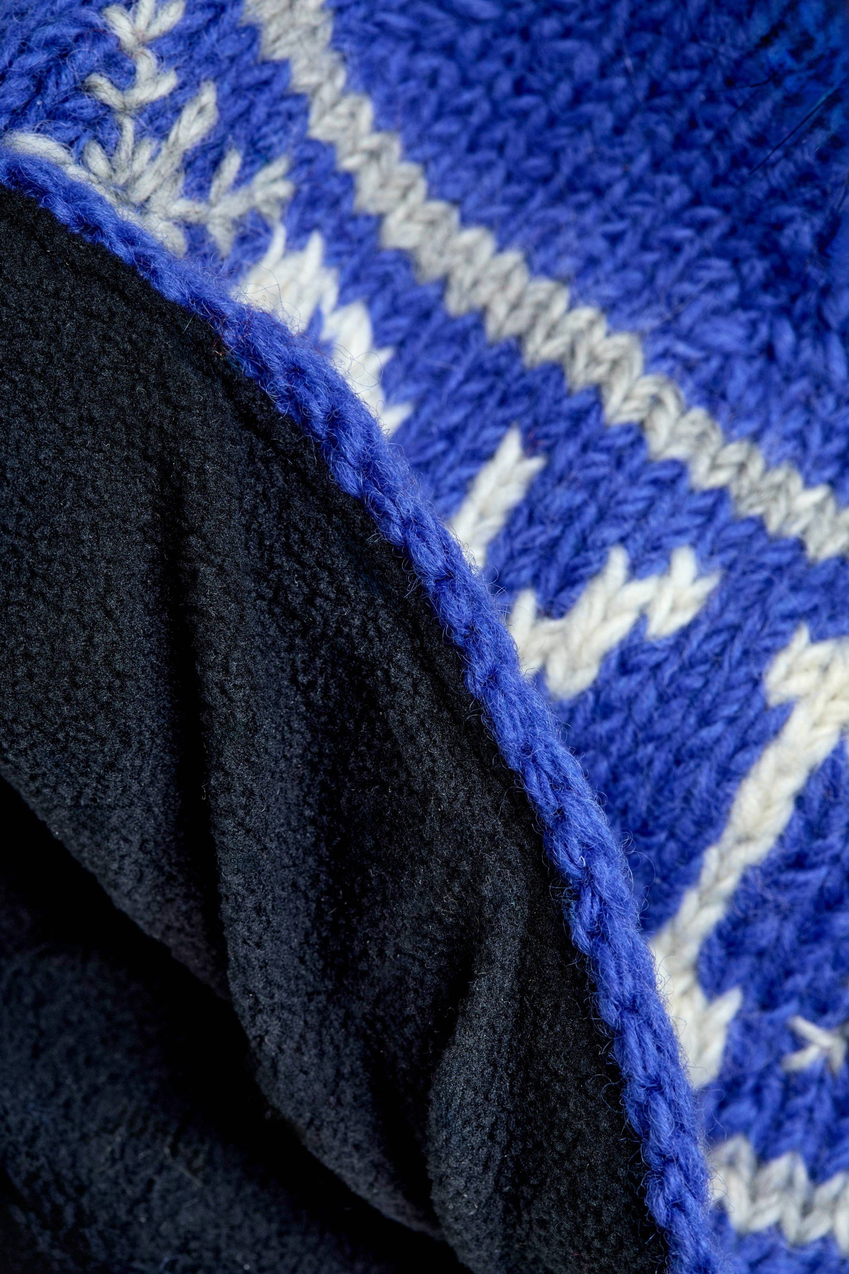 By Many Hands - Vente Bonnet – femme - Bonnet à Pompon Bleu Ski2