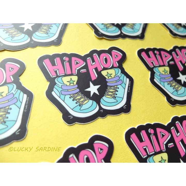 Lucky Sardine - Wholesale Sticker - Hip Hop Dance Shoes, Retro Sneakers, Star 80s Vinyl Sticker