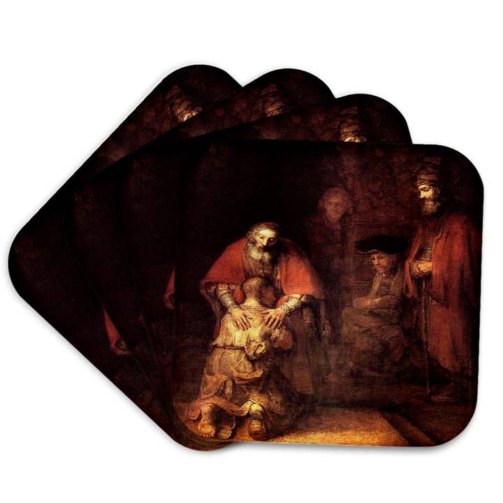 3dRose - Wholesale Coasters - 3dRose, Print of Rembrandt Painting The Prodigal Son, Coaster7