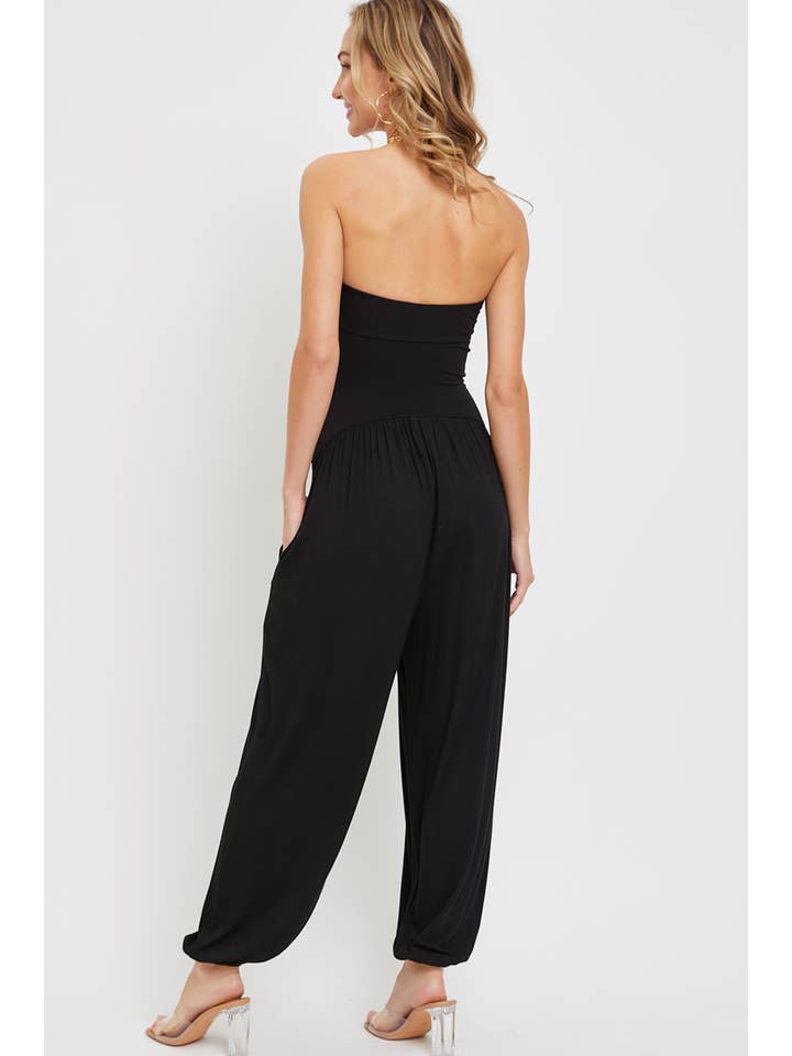 Sweet Lovely by Jen - Wholesale Jumpsuit - Women's - TUBE JERSEY DROP-WAIST ONE-PIECE JUMPSUIT5