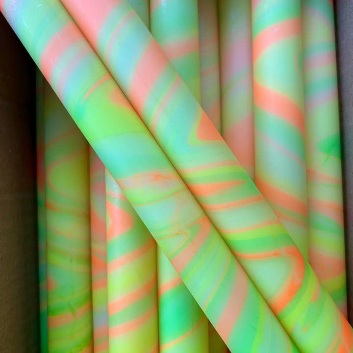 The Colour Emporium - Wholesale Tapered candle/candlestick - Marbled Candles Individual27