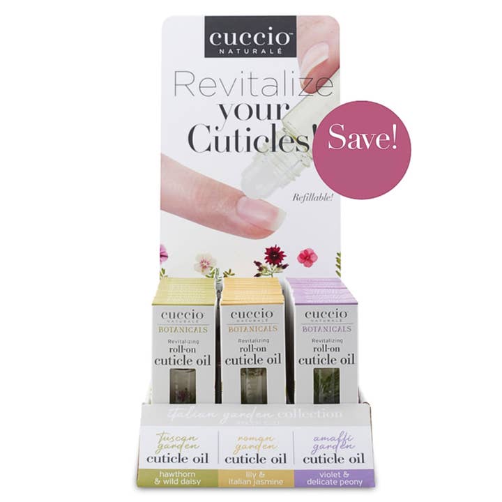 Roll-On Negleolie Display | Italian Garden Collection for engroshandel hos Cuccio