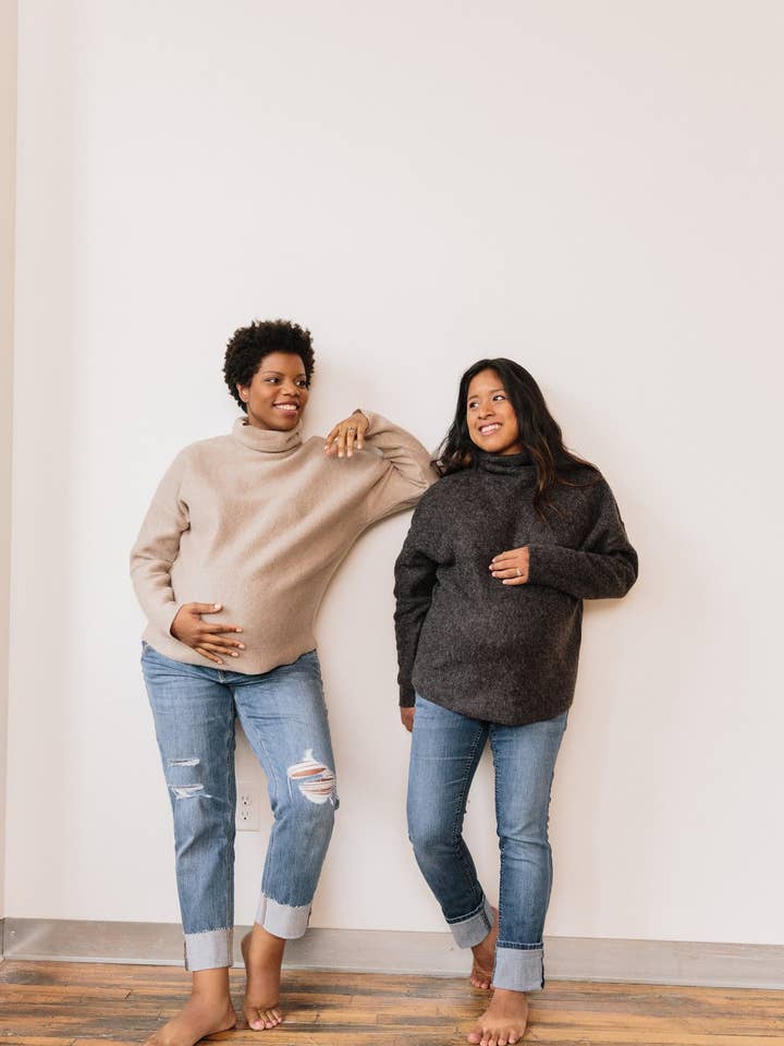 Marnie Turtleneck Sweater, Oversized, Great for Maternity for wholesale by ORIANE