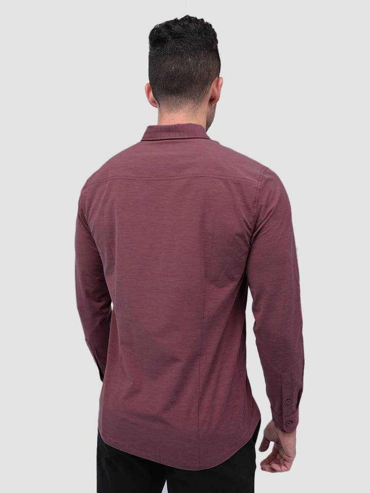 INTO THE AM - Vente Chemise à col boutonné – homme - Chemise boutonnée à manches longues pour hommes15