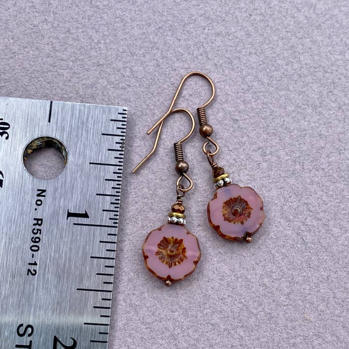 Casa Kira - Wholesale Dangle Earrings - Desert Flower Earring, Pink5