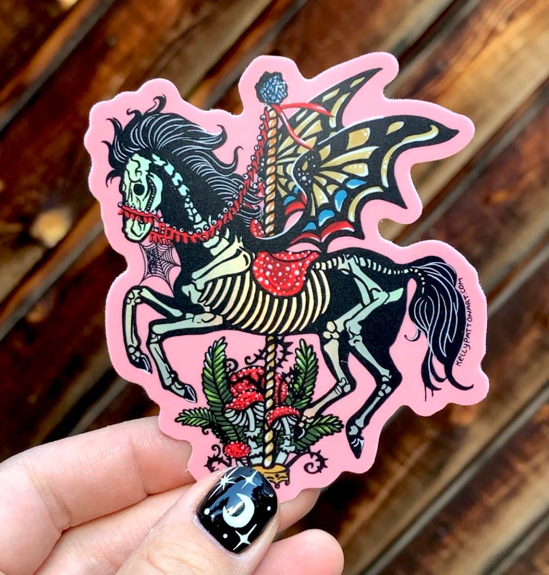 Secret Creatures - Wholesale Sticker - Curiosity Carousel Vinyl Sticker Horse Design1