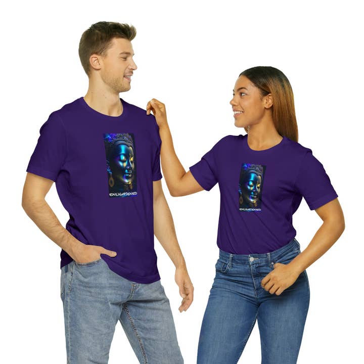 Art Essential Unisex-Kurzarm-T-Shirt Buddha Enlightened aus Jersey für den Großhandel von Art Essential