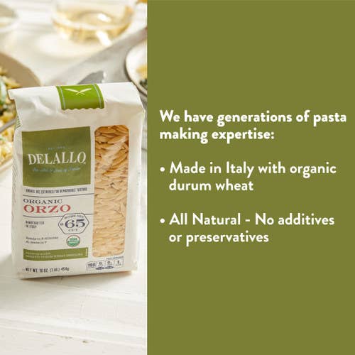 Delallo - Wholesale Pasta - Organic Orzo1