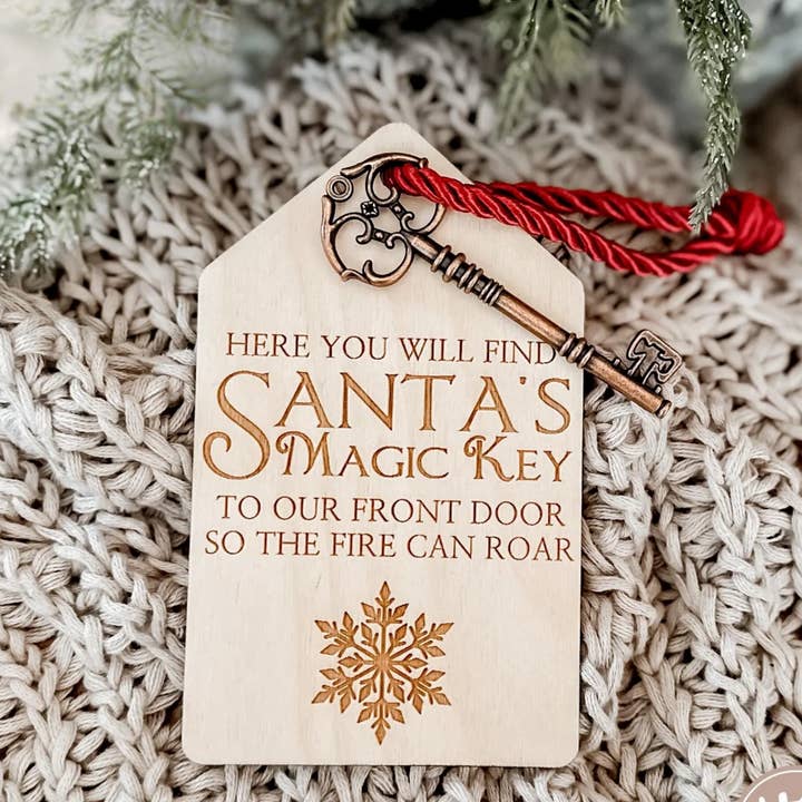 Etchedoccasions - Wholesale Sculpture - Santa’s Magic Key Christmas Eve Door Hanger Holiday