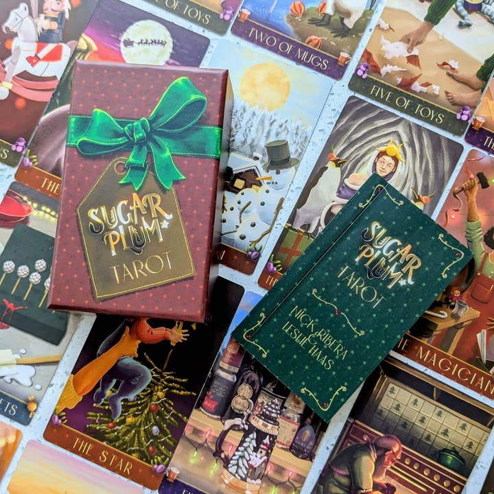 Jeu de tarot Sugar Plum aux inspirations de Noël pour la vente par Chain Assembly LLC