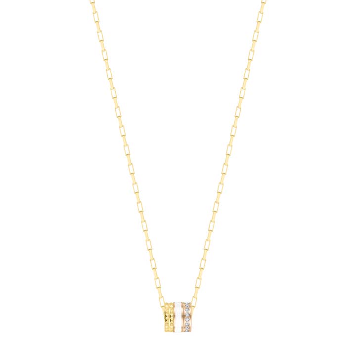 WEWA TUBE HVID CHIP MED ZIRKONER HALSKÆDE for engroshandel hos JASON HYDE