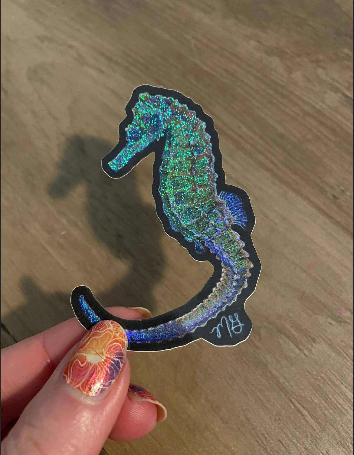 Megan Gray Art - Wholesale Sticker - Crayola Seahorse Pixie Dust Sticker 2