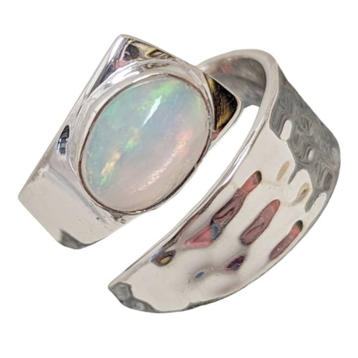 Wave Opal Sterling Silver Ring for wholesale by Saraswati Imports