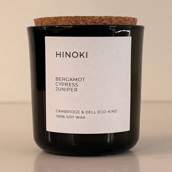 Hinoki Soy Wax Candles for wholesale by Cambridge & Dell Eco-Kind