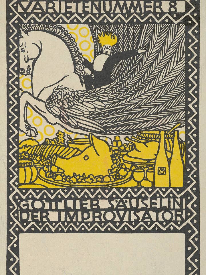 Acte 8 Gottlieb Säuselin l'Improvisateur (Numéro de variété 8-Gottlieb Säuselin der Improvisator) par Moriz Jung, 1907 pour la vente par Flashback Shop